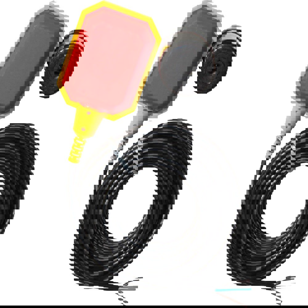 Float Switches; Pump Type: Float Switch; For Use With: Sump/Grinder Pumps; Float Style: Weighted Control Float Switch; Voltage (AC): 3.3V DC; 120V AC; 220V AC; 12V DC; Horsepower: 1/2; Amperage Rating: 13.0000; Cord Length: 33; Mount Type: Pipe Mount; Min